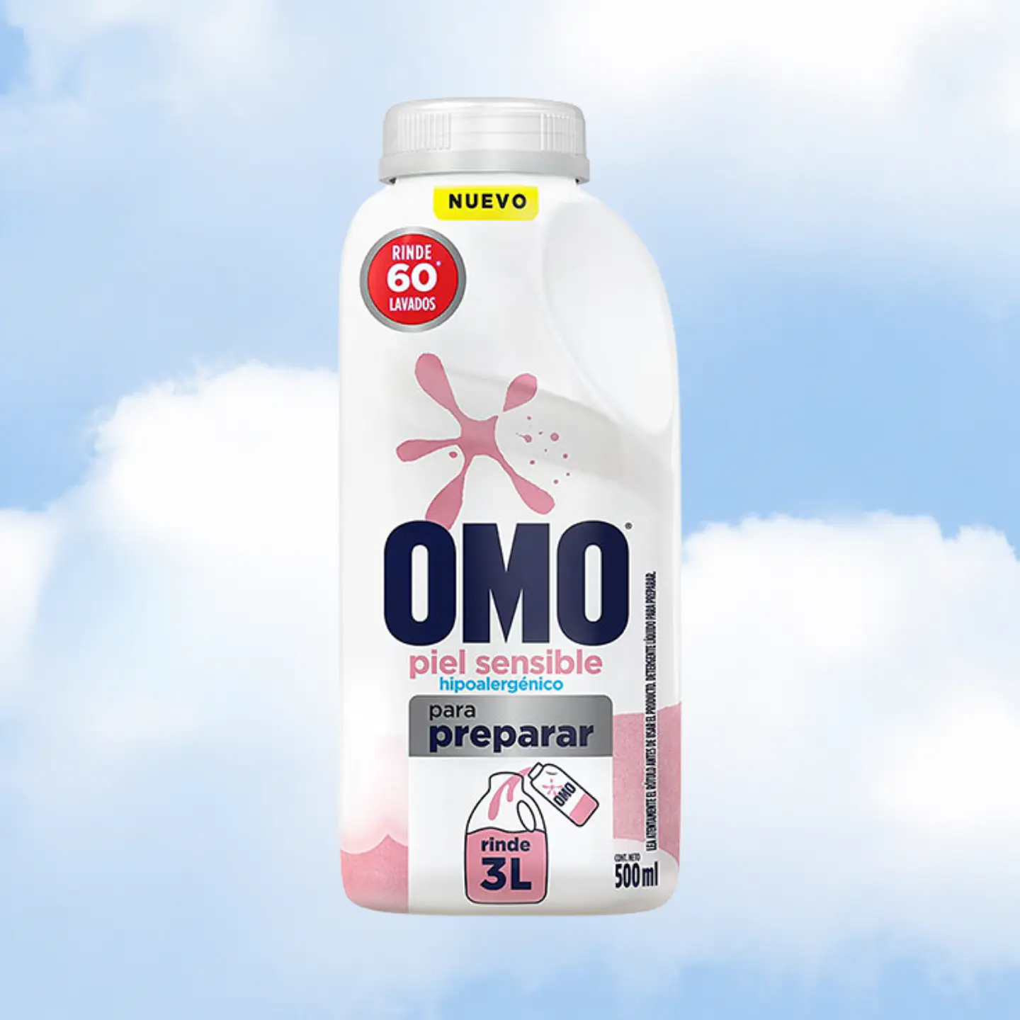 DETERGENTE LIQUIDO OMO CONCENTRADO PIEL SENSIBLE - 500 ML 1