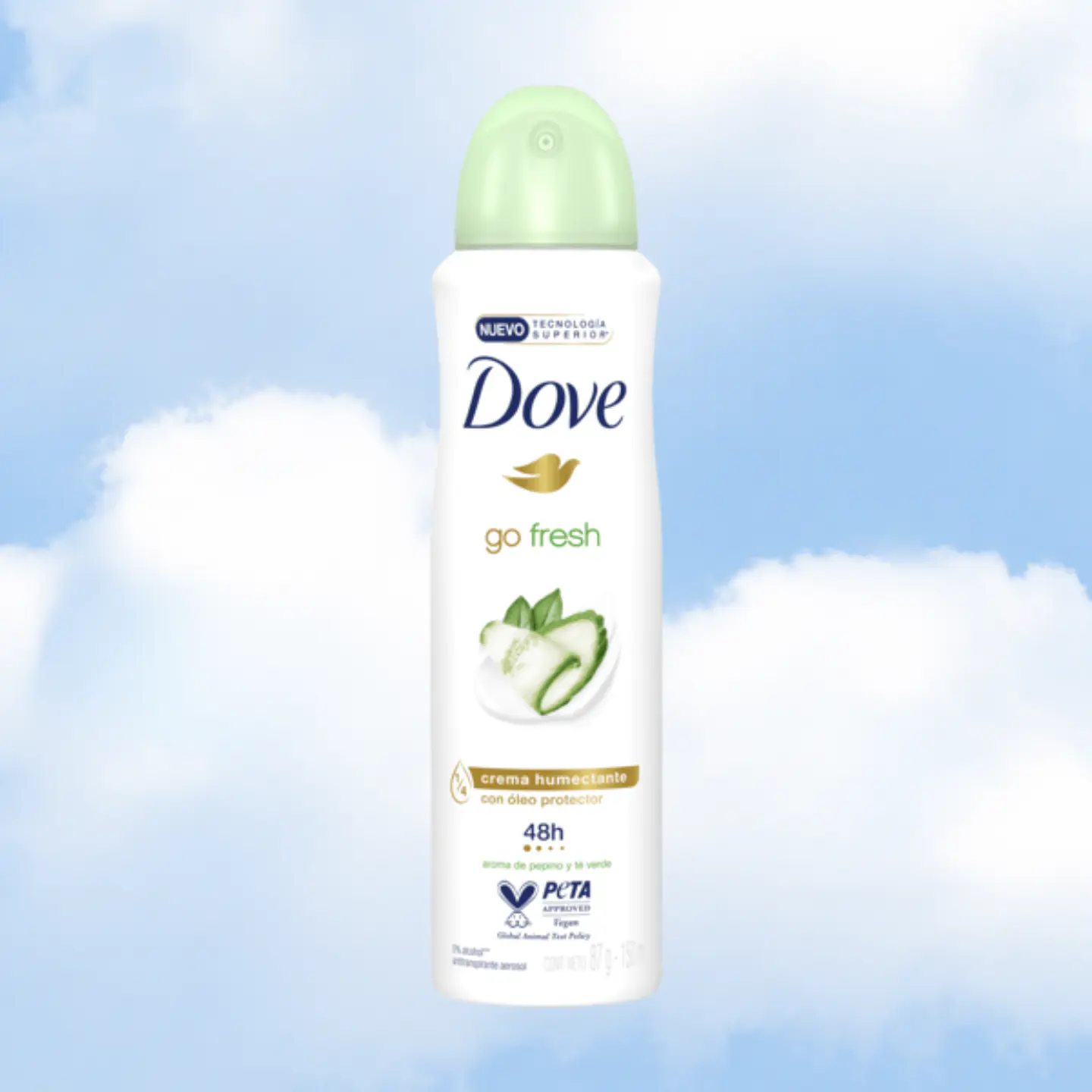 DESODORANTE DOVE AEROSOL 150 ML - GO FRESH PEPINO 1