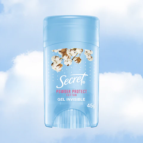 DESODORANTE SECRET GEL COTTON - 45 GR