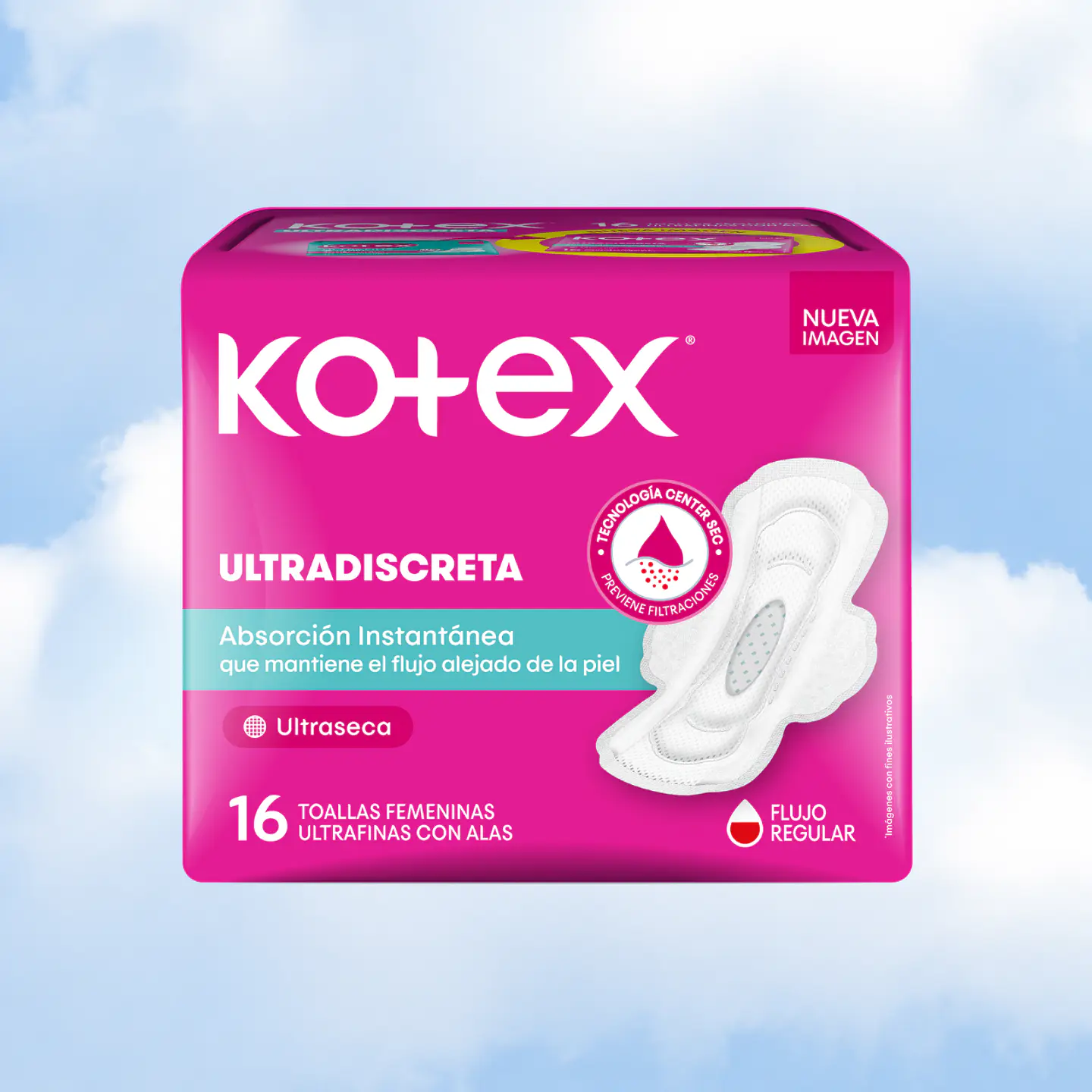 KOTEX TOALLA ULTRADISCRETA - 16 UNIDADES 1