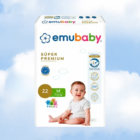 EMUBABY SUPER PREMIUM TALLA M - 22 UNIDADES