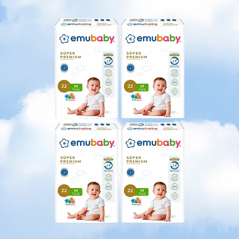EMUBABY SUPER PREMIUM TALLA M - 88 UNIDADES