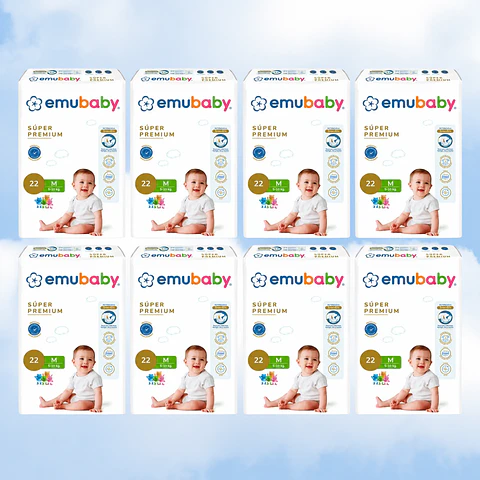 EMUBABY SUPER PREMIUM TALLA M - 176 UNIDADES