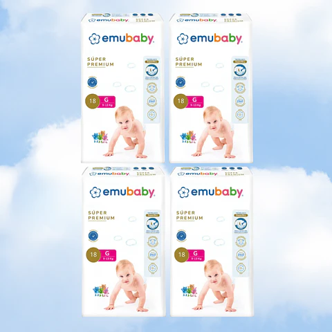 EMUBABY SUPER PREMIUM TALLA G - 72 UNIDADES