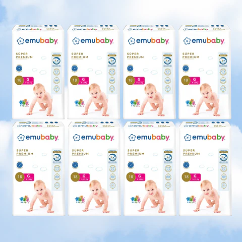 EMUBABY SUPER PREMIUM TALLA G - 144 UNIDADES
