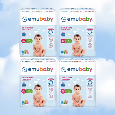 EMUBABY COMFORT TALLA M - 80 UNIDADES