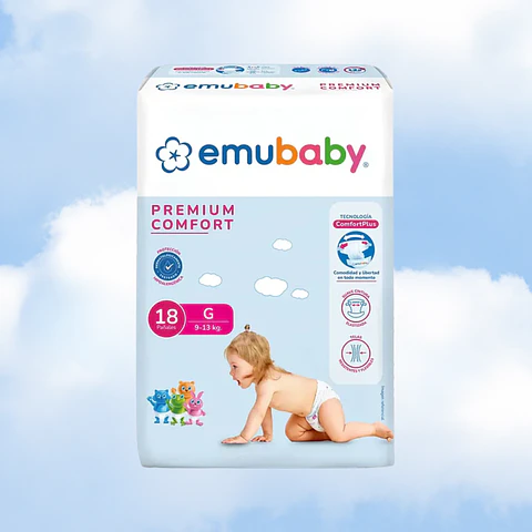 EMUBABY COMFORT TALLA G - 18 UNIDADES