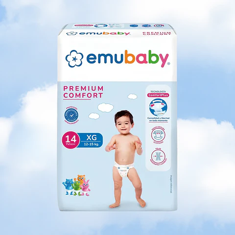 EMUBABY COMFORT TALLA XG - 14 UNIDADES