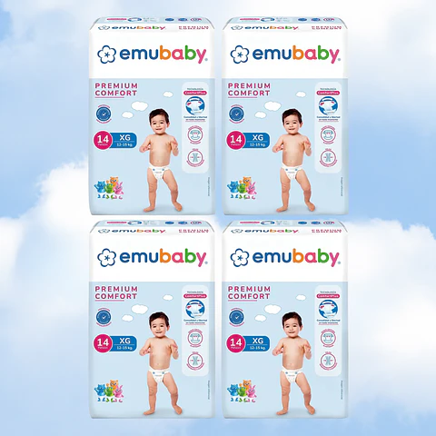 EMUBABY COMFORT TALLA XG - 56 UNIDADES