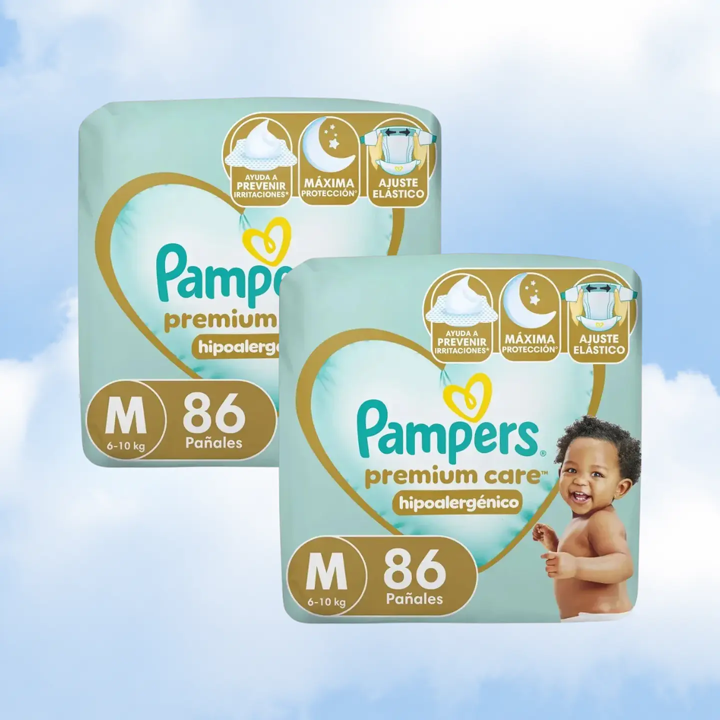 PAMPERS PREMIUM CARE TALLA M - 172 UNIDADES 1