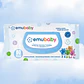 TOALLITAS HUMEDAS EMUBABY CON TAPA 80 - 12 UNIDADES - Miniatura 2