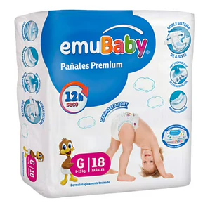 Emubaby talla g manga 144 pañales
