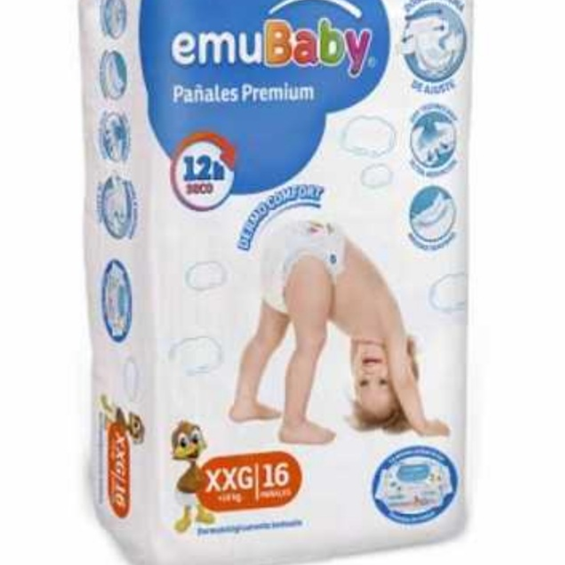 Emubaby talla xxg manga 112 pañales 1