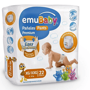 Emubaby pants talla xg/xxg manga 88 pañales