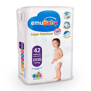 Emubaby talla xxxg manga 84 pañales 