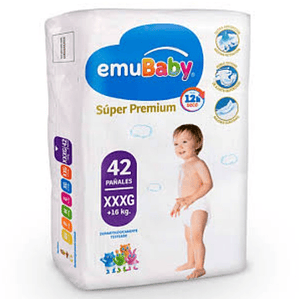 Emubaby talla xxxg manga 84 pañales 