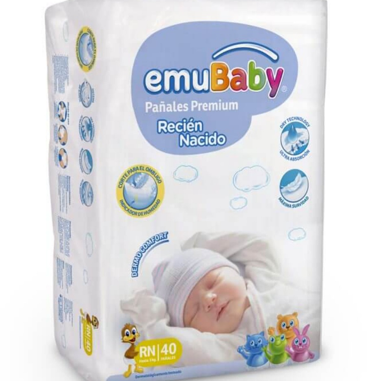 Emubaby talla Rn manga 80 pañales 1