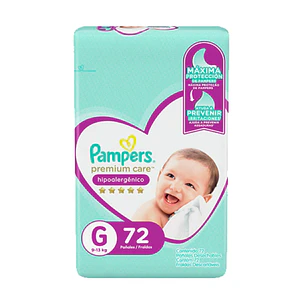 Pampers premium care talla G manga 160 pañales