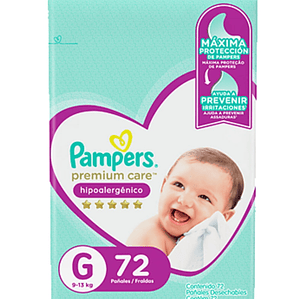 Pampers premium care talla G manga 160 pañales