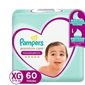 Pampers premium care talla XG manga 128 pañales