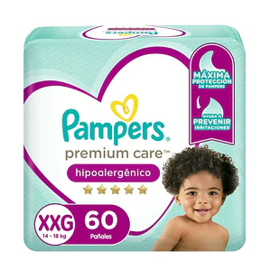Pampers premium care talla XXG manga 128 pañales