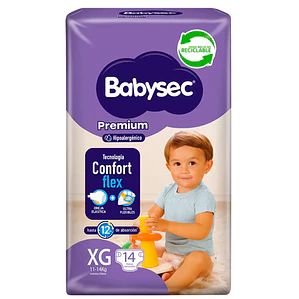 Babysec premium talla XG manga 112 pañales