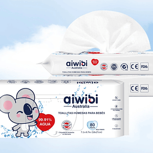 TH AIWIBI 99,91 % AGUA 3 paquetes de 80 unidades c/u