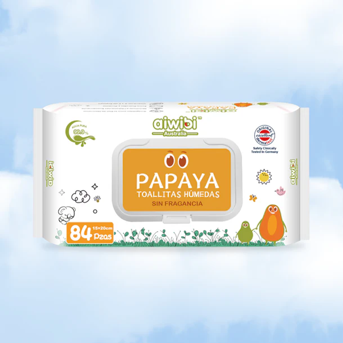 TH AIWIBI PAPAYA 3 PAQUETES DE 84 UNIDADES c/u 1