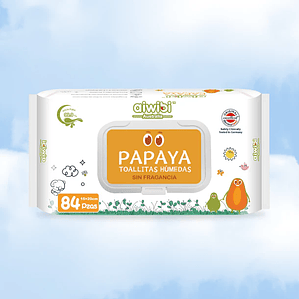 TH AIWIBI PAPAYA 3 PAQUETES DE 84 UNIDADES c/u