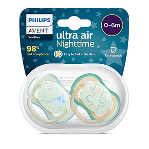 Chupetes Philips Avent Ultra Air Nighttime 0-6 meses Niño