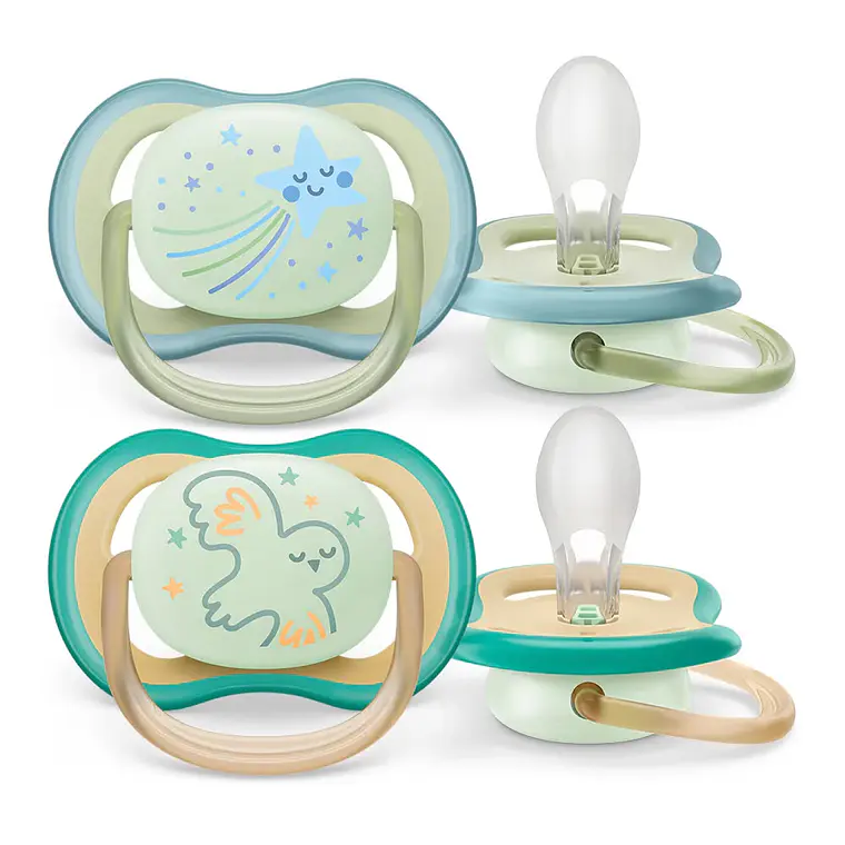 Chupetes Philips Avent Ultra Air Nighttime 0-6 meses Niño 2