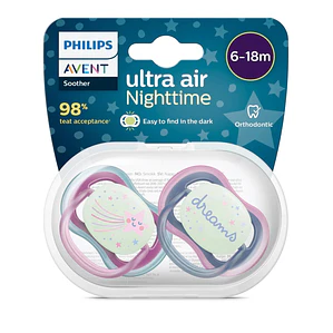 Chupetes Philips Avent UA Night 6-18M Niña