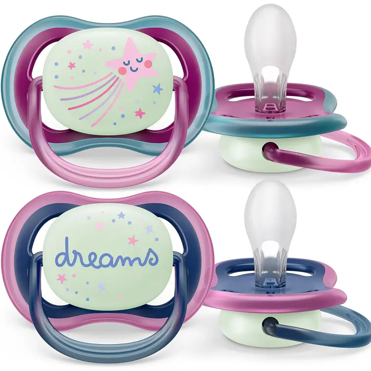 Chupetes Philips Avent UA Night 6-18M Niña 2