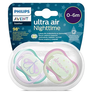 Chupete Philips Avent UA Night 0-6M Niña
