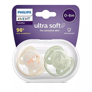 Chupete Philips Avent Ultra Soft 0-6M Niño