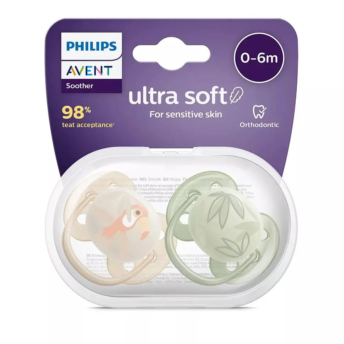 Chupete Philips Avent Ultra Soft 0-6M Niño 1