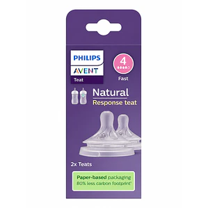 Tetina Natural Philips Avent, flujo rápido 3-6m+, Flujo 4