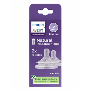 Tetina Natural Philips Avent, flujo muy rapido 6m+, Flujo 5