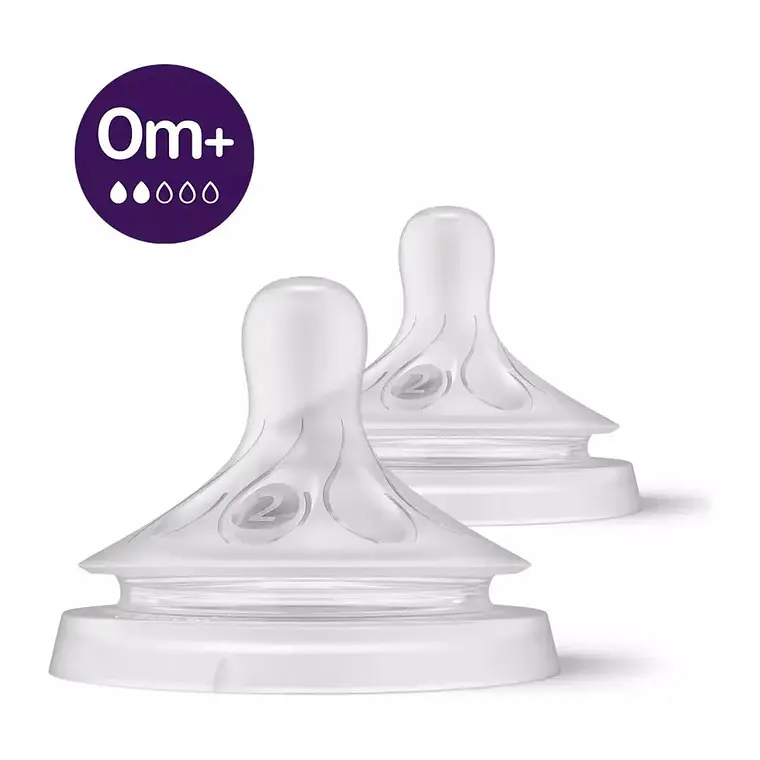 Tetina Natural Philips Avent, flujo lento 0m+, Flujo 2 2