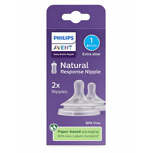 Tetina Natural Philips Avent, flujo para recién nacidos 0m, Flujo 1