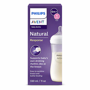 Mamadera Natural Philips Avent 330ml 6m+, flujo 4