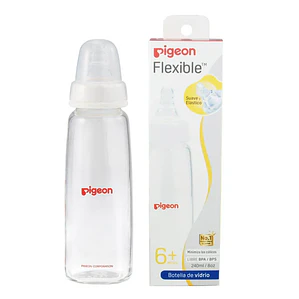 Mamadera Pigeon B/A vidrio Perist. M 240ml 