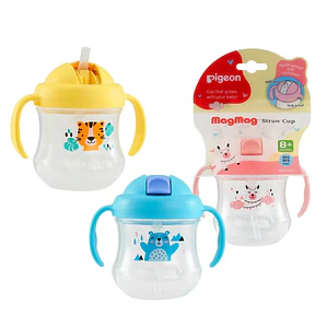 Vaso con bombilla Pigeon magmag, 8m+, 200ml