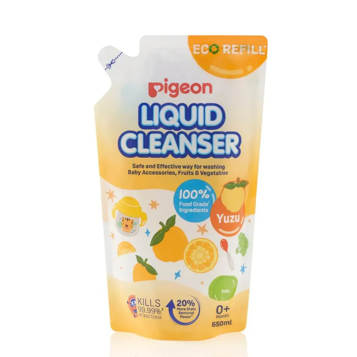 Limpiador Pigeon de Biberones, recarga 650ml yuzu 1