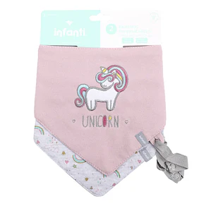 Bipack Baberos Impermeables Niña Unicornio Infanti