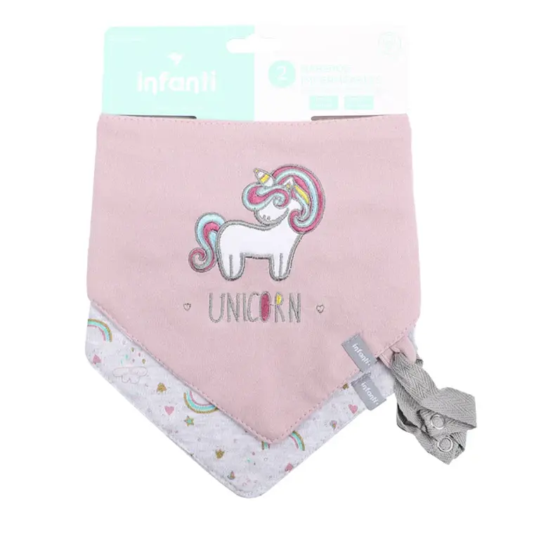 Bipack Baberos Impermeables Niña Unicornio Infanti 1