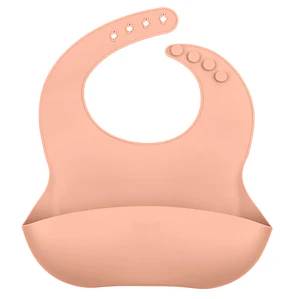 Babero de silicona rosa Infanti