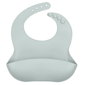 Babero de silicona celeste Infanti