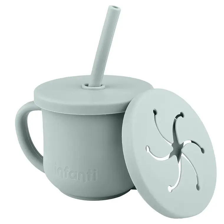 vaso 2 en 1 con Asas celeste Infanti  1