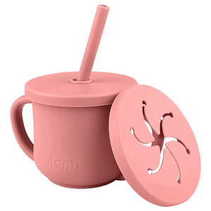 vaso 2 en 1 con Asas rosa Infanti 